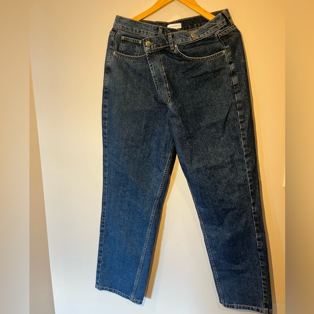 TopShop Mom Jean fit with cross button